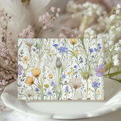 Invitation Elégant mariage Fleur sauvage RSVP Card Pastel