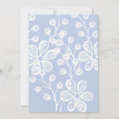INVITATION ÉLÉGANT MARIAGE FLEURI BLANC BLANC (Dos)