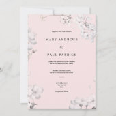 Invitation Élégant Mariage fleuri de cerisier blanc rose (Devant)