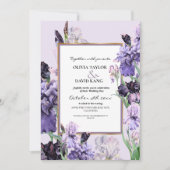 Invitation Élégant Mariage Flora Irises de printemps (Devant)