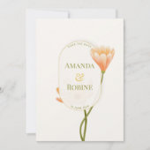 Invitation Élégant Mariage floral (Devant)