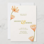 Invitation Élégant Mariage floral (Dos)