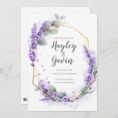 Invitation Elégant Mariage Floral Anglais (Devant / Derrière)