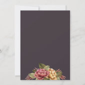 Invitation Elégant Mariage floral aquarelle (Dos)