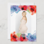 Invitation Élégant mariage floral aquarelle printemps (Dos)