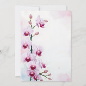 Invitation Élégant Mariage floral avec orchidées de teigne ro (Dos)