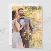 Invitation Élégant Mariage floral blanc (Dos)