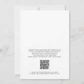 Invitation Élégant Mariage floral blanc avec code QR (Dos)