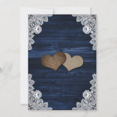 Invitation Élégant Mariage floral bleu bleu bleu rose (Dos)