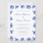 Invitation Élégant Mariage floral Blue Hydrangea (Devant)