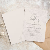 Invitation Élégant Mariage floral Blush