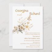 Invitation Élégant Mariage floral Boho (Devant)