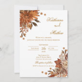 Invitation Élégant Mariage floral Boho (Devant)