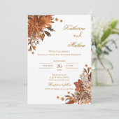 Invitation Élégant Mariage floral Boho (Debout devant)