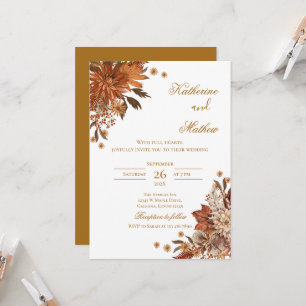 Invitation Élégant Mariage floral Boho