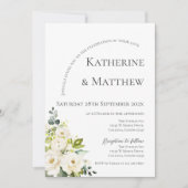 Invitation Élégant Mariage floral Boho (Devant)