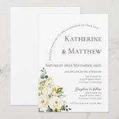 Invitation Élégant Mariage floral Boho (Devant / Derrière)