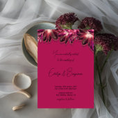 Invitation Élégant mariage floral Bourgogne