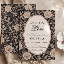 Élégant Mariage Floral Brodé Dans l'Amour Shower