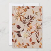 Invitation Elégant Mariage floral d'aquarelle de chute (Dos)