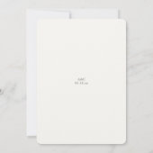 Invitation Élégant Mariage floral de couleur de lavande (Dos)