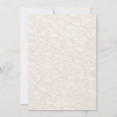 Invitation Élégant Mariage floral de crème Monogram (Dos)