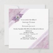 Invitation Élégant Mariage floral de fougères (Dos)