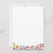 Invitation Élégant Mariage floral de lavande rose pâle (Dos)