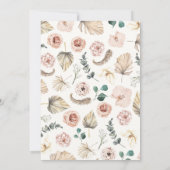 Invitation Elégant Mariage floral de printemps Tropical (Dos)