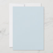 Invitation Élégant Mariage floral d'hiver bleu Icy (Dos)