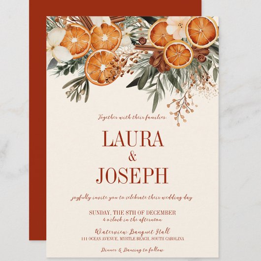 Invitation Élégant Mariage floral d'ivoire