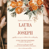 Invitation Élégant Mariage floral d'ivoire