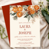 Invitation Élégant Mariage floral d'ivoire