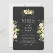 Invitation Élégant Mariage floral d'ivoire botanique biologiq (Devant)