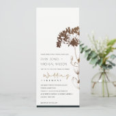 INVITATION ÉLÉGANT MARIAGE FLORAL FOIL HYDRANGEA EN CUIVRE (Debout devant)