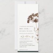 INVITATION ÉLÉGANT MARIAGE FLORAL FOIL HYDRANGEA EN CUIVRE (Devant)
