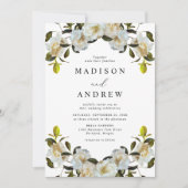 Invitation Élégant Mariage floral Gardenia (Devant)