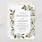 Invitation Élégant Mariage floral Gardenia (Devant)