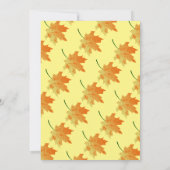 Invitation Élégant Mariage Floral Jaune (Dos)