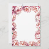 Invitation Élégant Mariage floral moderne de rose pâle rose (Dos)
