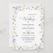 Invitation Elégant Mariage floral neutre (Devant)