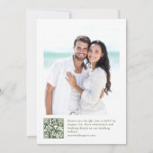 Invitation Élégant Mariage Floral Orné Victorien Vert Sage (Dos)