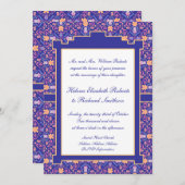 Invitation Élégant Mariage Floral Renaissance (Devant / Derrière)