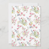 Invitation Elégant Mariage floral romantique (Dos)