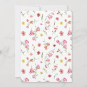 Invitation Elégant Mariage floral romantique (Dos)