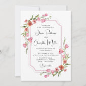 Invitation Elégant Mariage floral romantique (Devant)