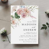 Invitation Elégant Mariage floral romantique