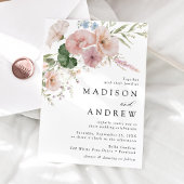 Invitation Elégant Mariage floral romantique