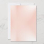 Invitation Élégant Mariage floral rose (Dos)