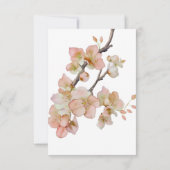 Invitation Elégant mariage floral rose pastel (Dos)